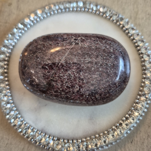 None Other - Natural Llanite Jasper Que Serra Palm Stone #8 New